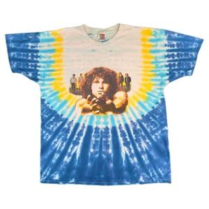 Vintage The Doors Tye Dye Shirt Jim Morrison Waiting for the Sun XXL Y2K AOP